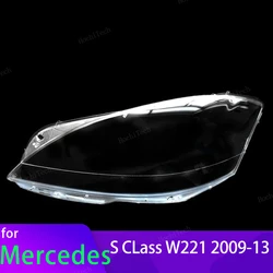 For Mercedes-Benz W221 S Class facelift 2009-2013 S280 S350 S430 S500 S600 Housing Front Headlights Lens Shell Glass Lampcover