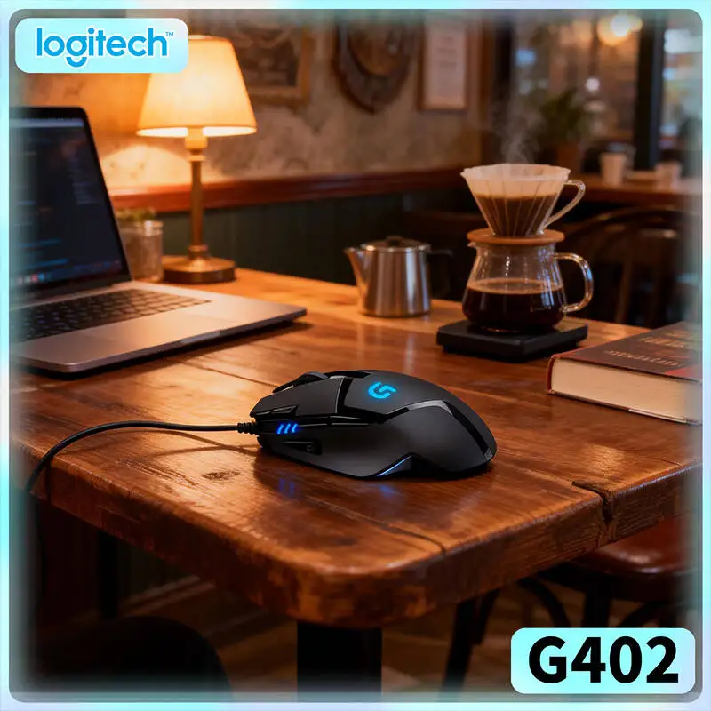 

Logitech G402 Wired Gaming Mouse 8 Buttons 500+ IPS 4 DPI Modes 1ms Report Rate 20M Clicks Anti-Slip Grips
