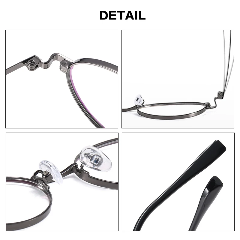 نظارات قراءة خفيفة للغاية من Dsnietp مستديرة مضادة للضوء الأزرق نظارات طبية فوتوكروميك نظارات صغيرة مخصصة