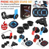 Motorcycle Handlebar Phone Holder 360°Rotatable Bicycle Bracket Security Navigation Support Mount Moto Anti-Shock Phone Brackets