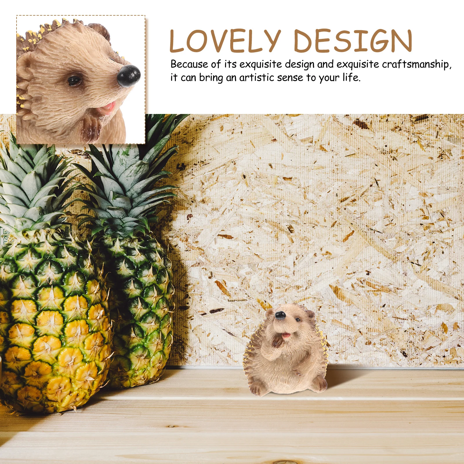 مصغرة القنفذ حديقة مصغرة زخرفة الديكور زخرفة الحيوانات الصغيرة لحديقة بونساي ديكور المناظر الطبيعية الصغيرة