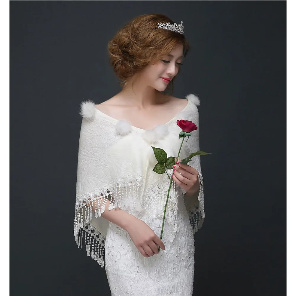 

Невеста весна, осень и зима красная шаль для волос большого размера свадебное платье Cheongsam тонкое пальто летнее белое женское с кисточками