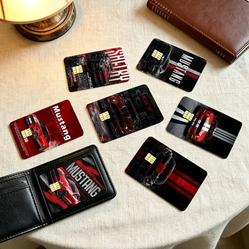 sports car M-Mustang S550  Credit Card HD Stickers Small Chip Waterproof Sticker Game Card Decal Gift