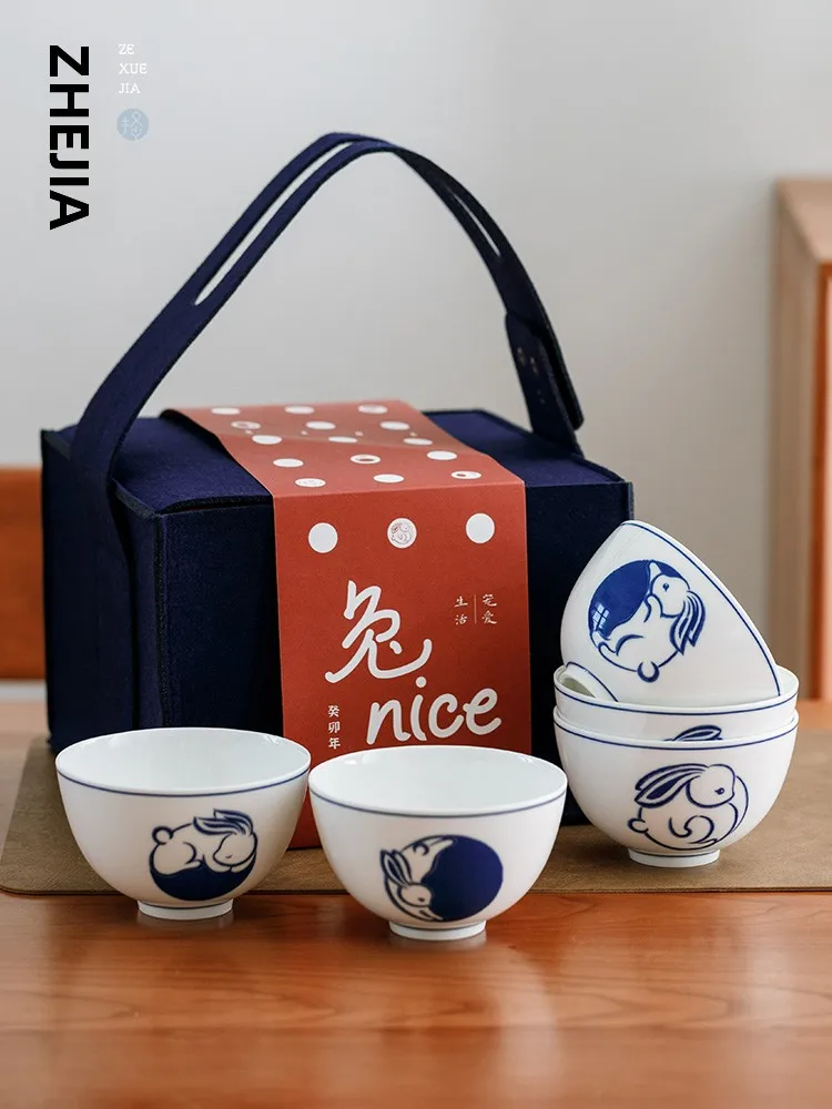 

Chinese Sle Cerc Rice Bowl Personal Use Set Moving Gift round ape Porcelain Bowl with Animal Pattern Fre Sle
