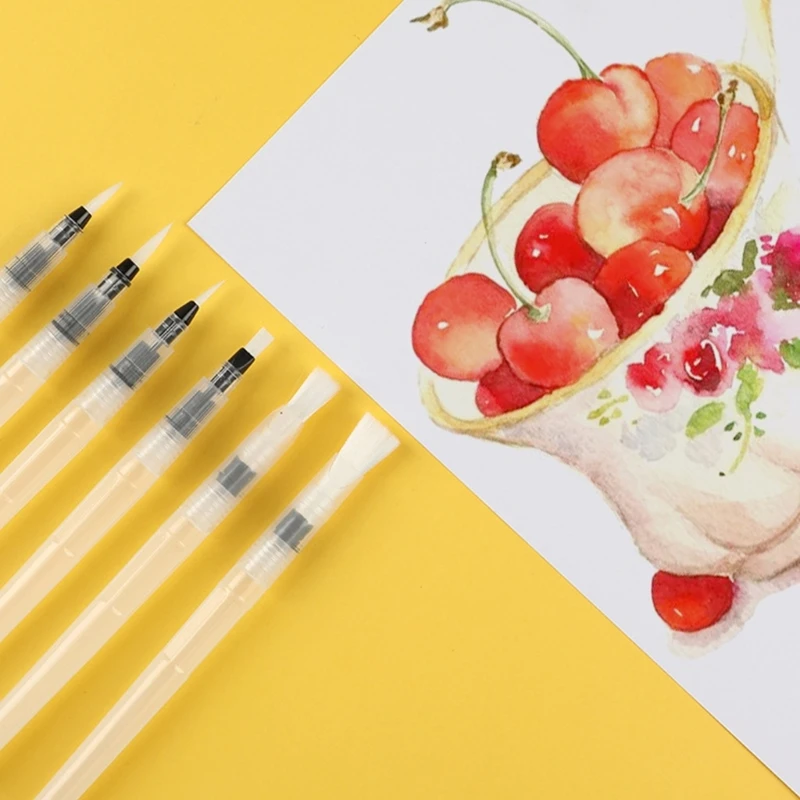 9/12 шт., акварельная кисть, многоразовая ручка для рисования, водяная кисть, ручка с плоским/точечным наконечником