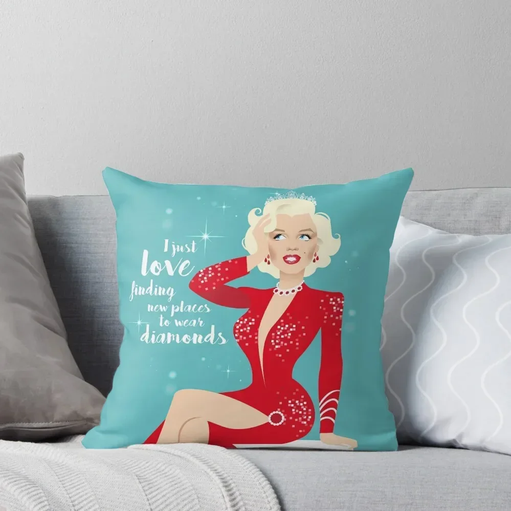 

Love finding new places to wear diamonds Throw Pillow Pillow Decor Sitting Cushion Cushions For Sofa pillow