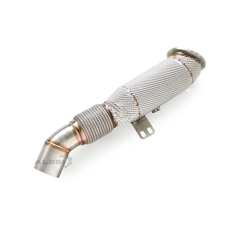 ALOSI Factory Stainless Steel Exhaust Downpipe M240i G42 3.0T 2019-2023 with Heat Shield Catalytic 2.0MM Thickness