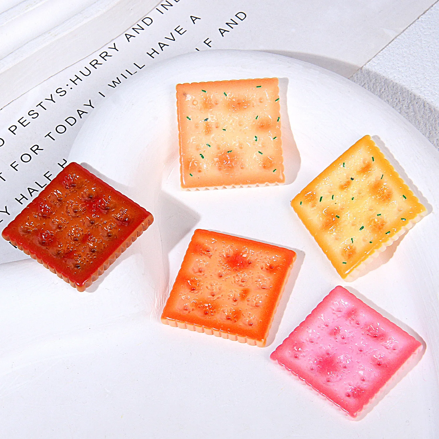 New  Biscuits Miniatures Resin Figure Cabochon Flatbacks Material Kawaii Accessories Scrapbooking Materials Crafts Diy