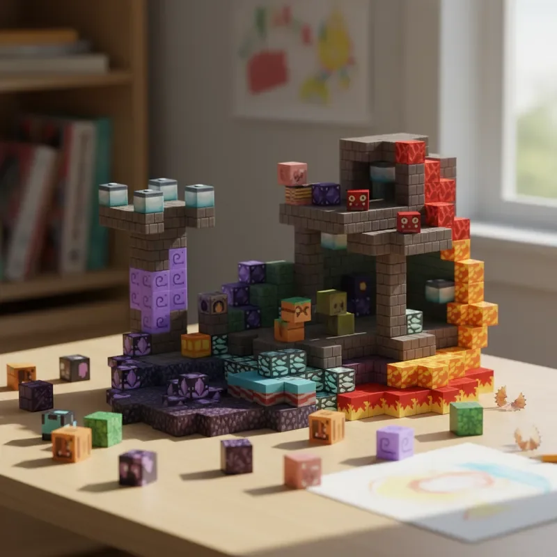 자석 타일 100개 무료 조립 STEM 학습 장난감 화산 테마 3D 퍼즐 창의적 빌딩 선물 세트 파티 장식