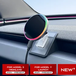 Phone Holder Mount Magnetic Phone Mount Compatible with MagSafe for iPhone 17 16 Pro For Tesla Model Y Launch 2026 M3 Highland