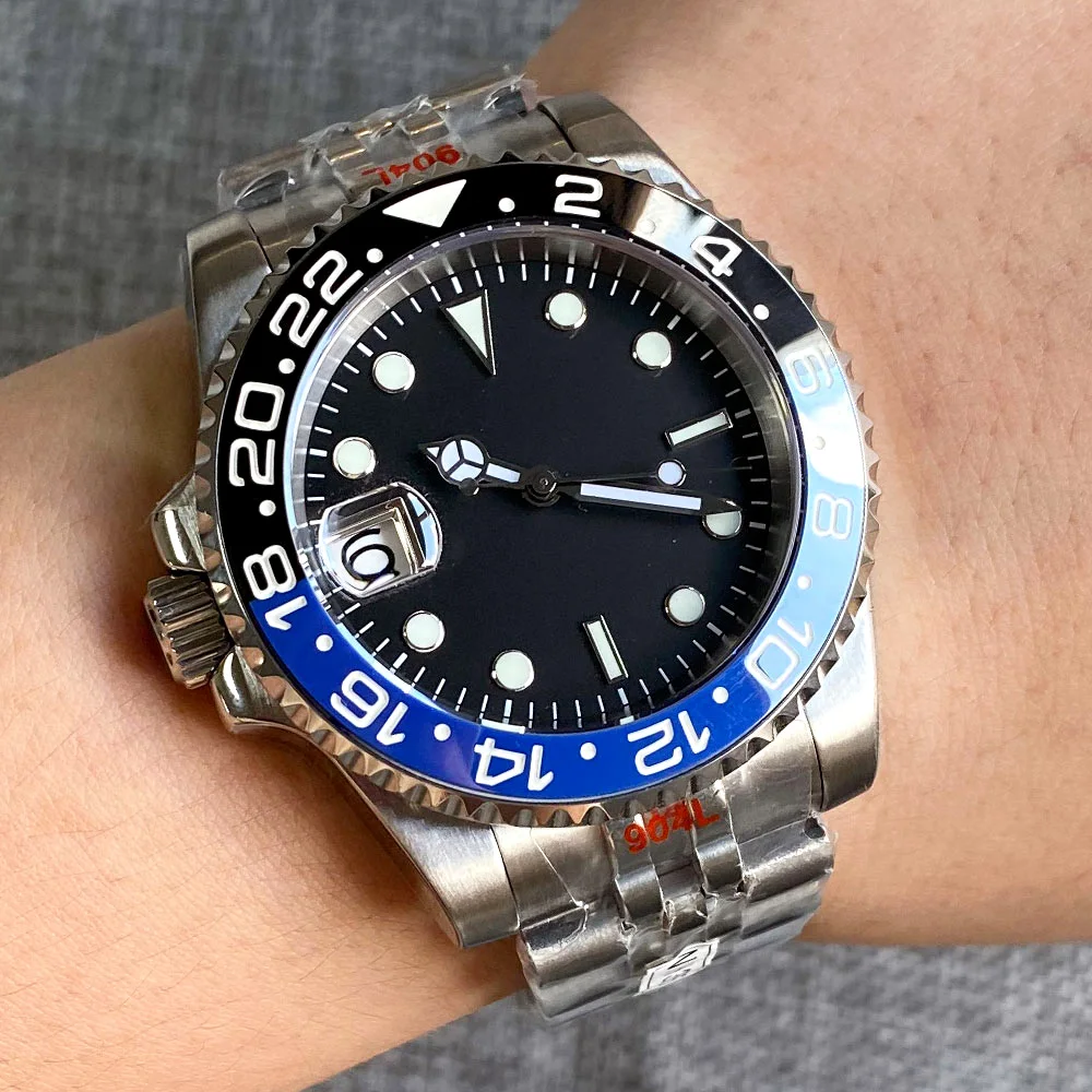 New 2022 Left handed Diver SUB Luxury NH35A Automatic Men Wristwatch Steel 200M Waterproof Clock Cutomize logo Sapphire Crystal