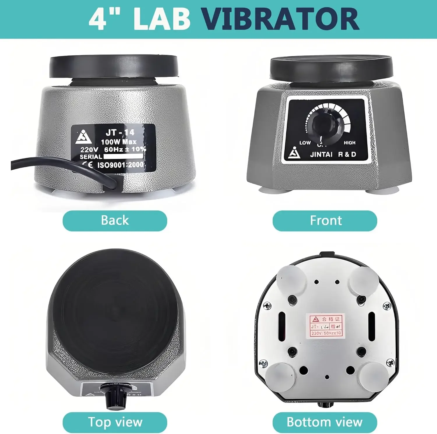100W 4 Inch Variable Speed Gypsum Vibration Machine Adjustable Intensity Plaster Shaker