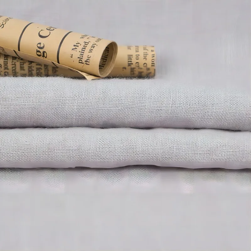 Spring and summer 100% linen casual camisole 150gsm Enzyme wash plain dyed stone washed lino suit fabric for clothing by meter