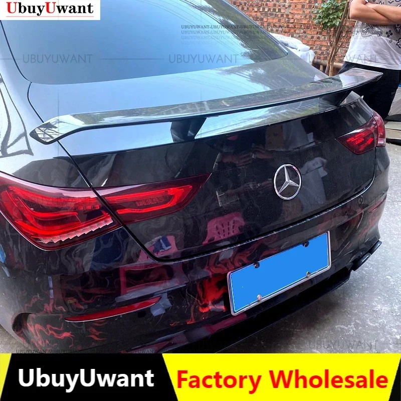 

Car Wing Lip For Mercedes CLA Class W118 2020-2021 CLA35 180 200 250 ABS Plastic Performance Trunk Spoiler Wing