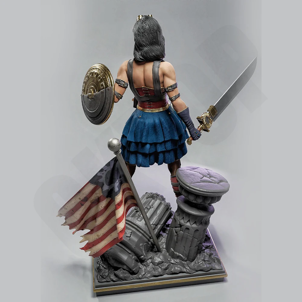 1/24 kit de modelo de impressão 3d sexy faca feminina guerreiro anime resina figura modelo kit diy estátua de redução em miniatura kit sem pintura brinquedo