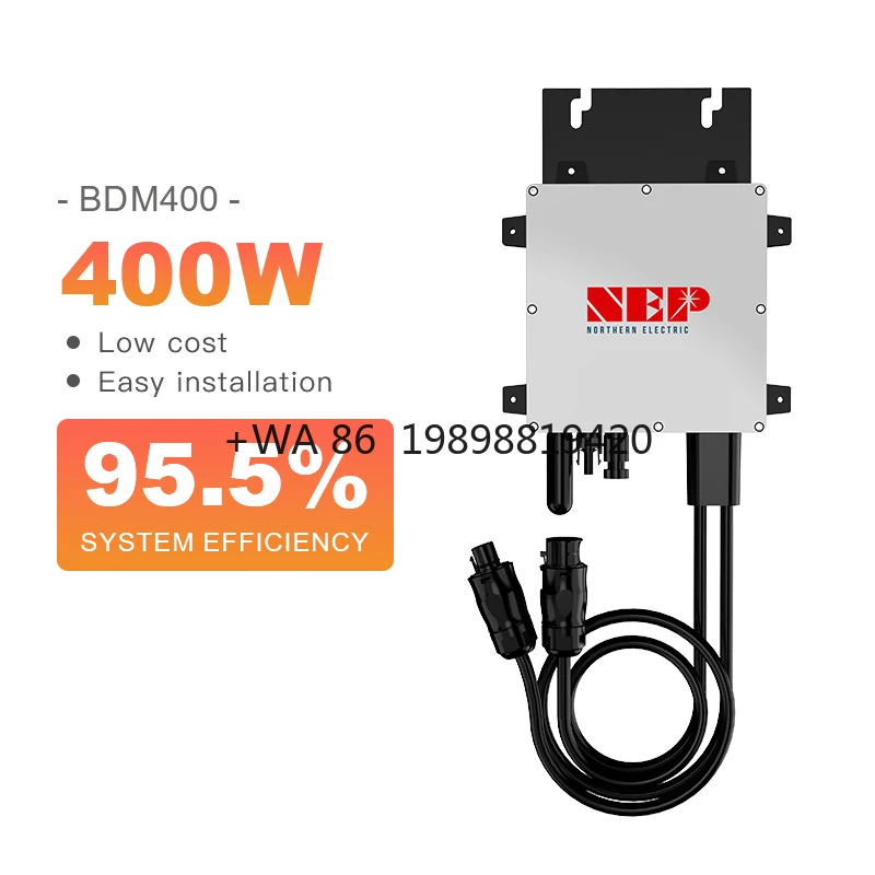 Wholesale 400W Mini Grid Solar Micro Inverter 96.50% Efficiency Single Phase Home Solar Panel Wifi Sunpower DC AC Microinverter
