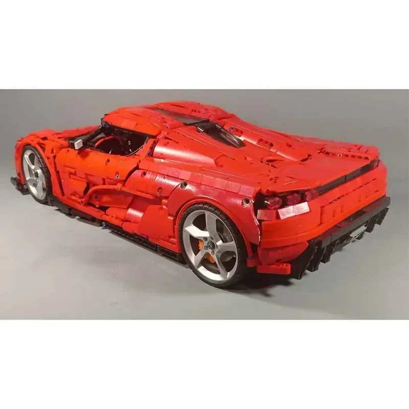 MOC-161672 New CC850 Red Supercar Assembly Splicing Building Block Model 3702 Building Block Parts Kids Birthday Toy Gift