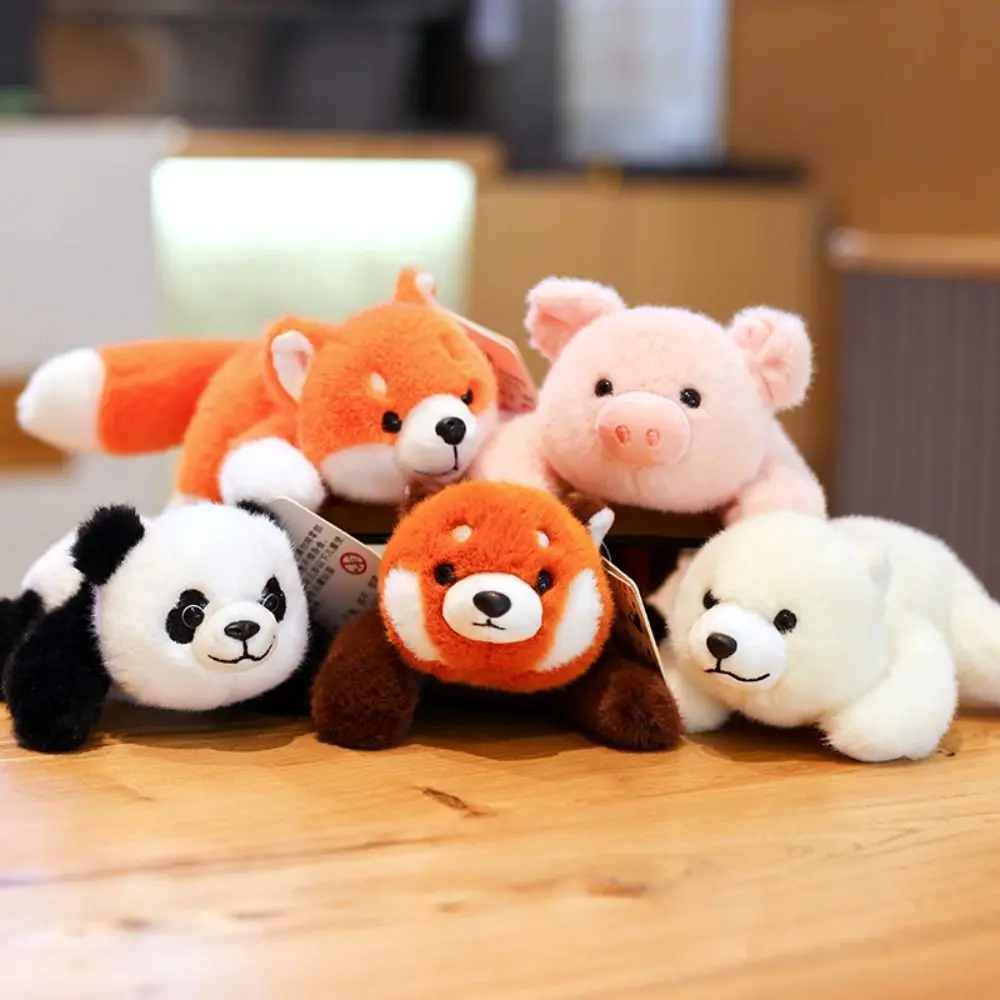 Luiaard Husky Pluche Liggend Dier Varken Panda Zacht Kussen Wasbeer Beer Pluche Tafelornament 18cm Knuffeldier Pop Kerstcadeau