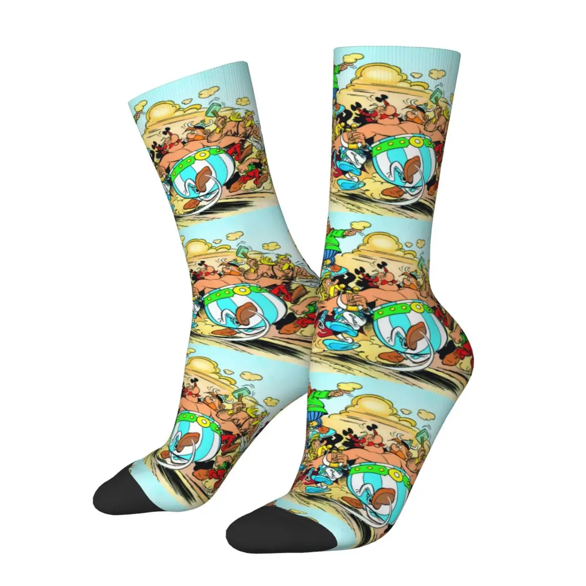 Asterix And Obelix Dogmatix Socks Harajuku High Quality Stockings All Season Long Socks Accessories for Man's Woman's Gifts