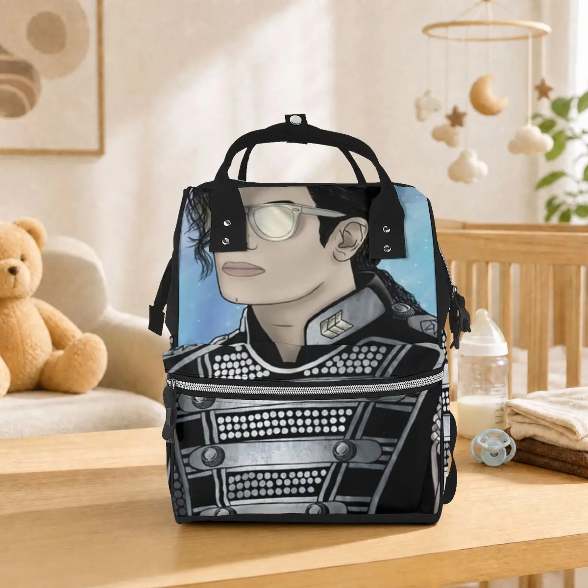 Michael Jackson Musicians Singers Dancers Student Backpack School Bag Hiking Travel Daypack for Men Women Bookbag Shoulder Bags