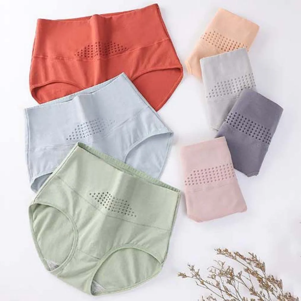 

High Waist Briefs Women Cotton Panties Shapewear Belly Contracting Slimming Shapers Tummy Control Underwear Girdle Panties