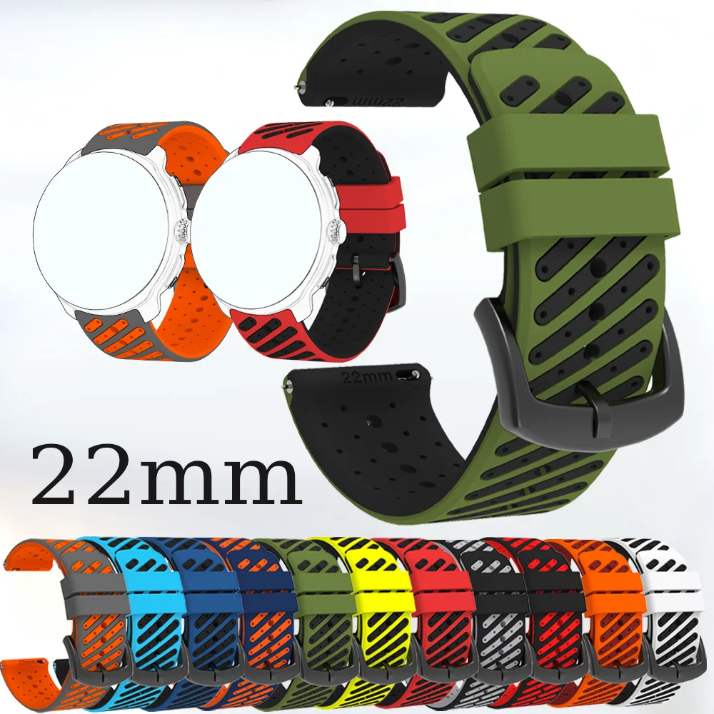 22mm Silikon Armband Für Suunto Run Ersatz Smartwatch Uhr Band Armband Für Suunto 9/5 Peak/Grit X-Pro/Race 2 Armband
