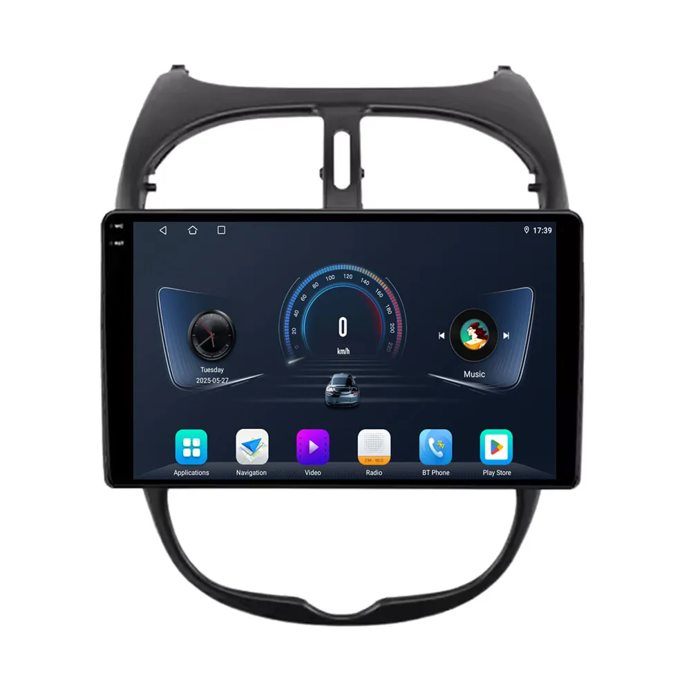Android 16 For Peugeot 206 206CC 206SW 2001 - 2008 Car Radio Multimedia Video Player GPS 4G CarPlay Auto Stereo Navigation WIFI