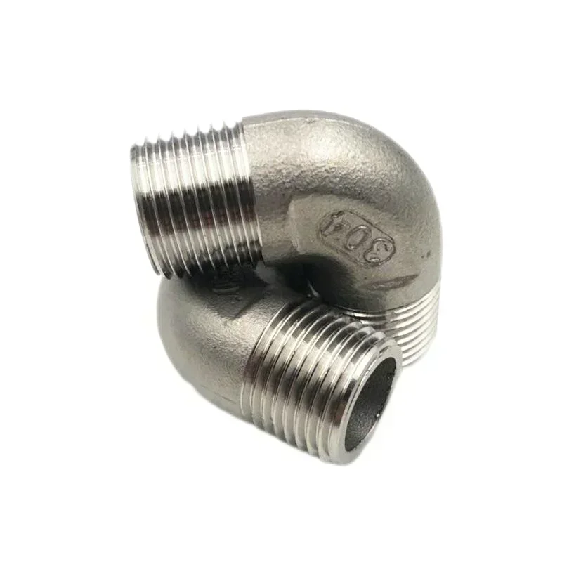 

304 Stainless Steel 90° External Thread Water Pipe Joint Suitable for Water Heating Accessories Natural Gas Rust Prevention