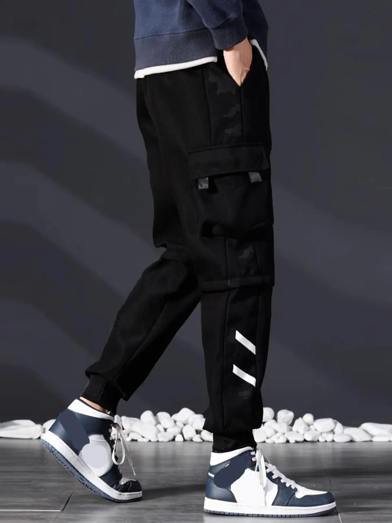 Werkbroek voor heren, werkbroek met rechte pijpen met meerdere zakken, lentenieuw item voor heren, losse broek met wijde pijpen van puur katoen, veelzijdige casua