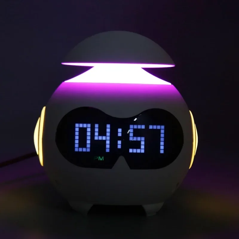 Reloj despertador inteligente, dispositivo inalámbrico de alta fidelidad, sonido de nivel, Bluetooth, altavoz, pantalla LED, Digital, luz nocturna,