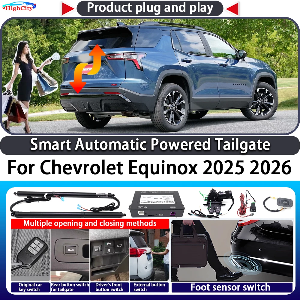 

For Chevrolet Equinox 2025 2026 Smart Automatic Powered Tailgate Key Control Trunk Lift OEM Close Kit Electric Power Tailgate