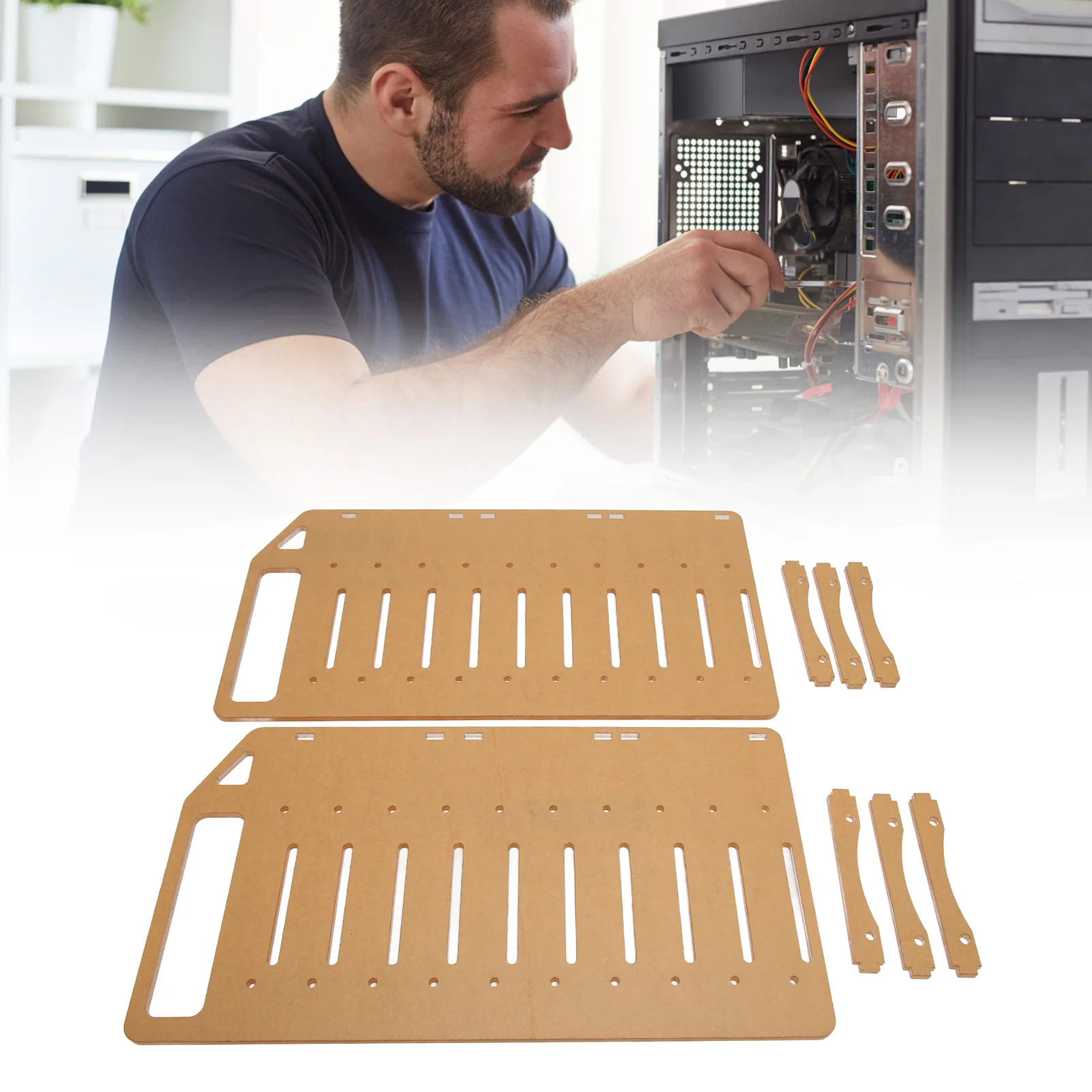 3.5in DIY Hard Drive Bracket Multi Layer Accurate Mounting Hole Transparent DIY Acrylic Hard Disk Rack Shelf for Desktop