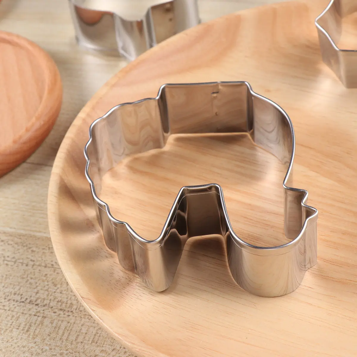 4Pcs Biscuit Mould Baking Mold Stainless Steel Thanksgiving Elements Cake Decoration Tools Party Kitchen Supplies