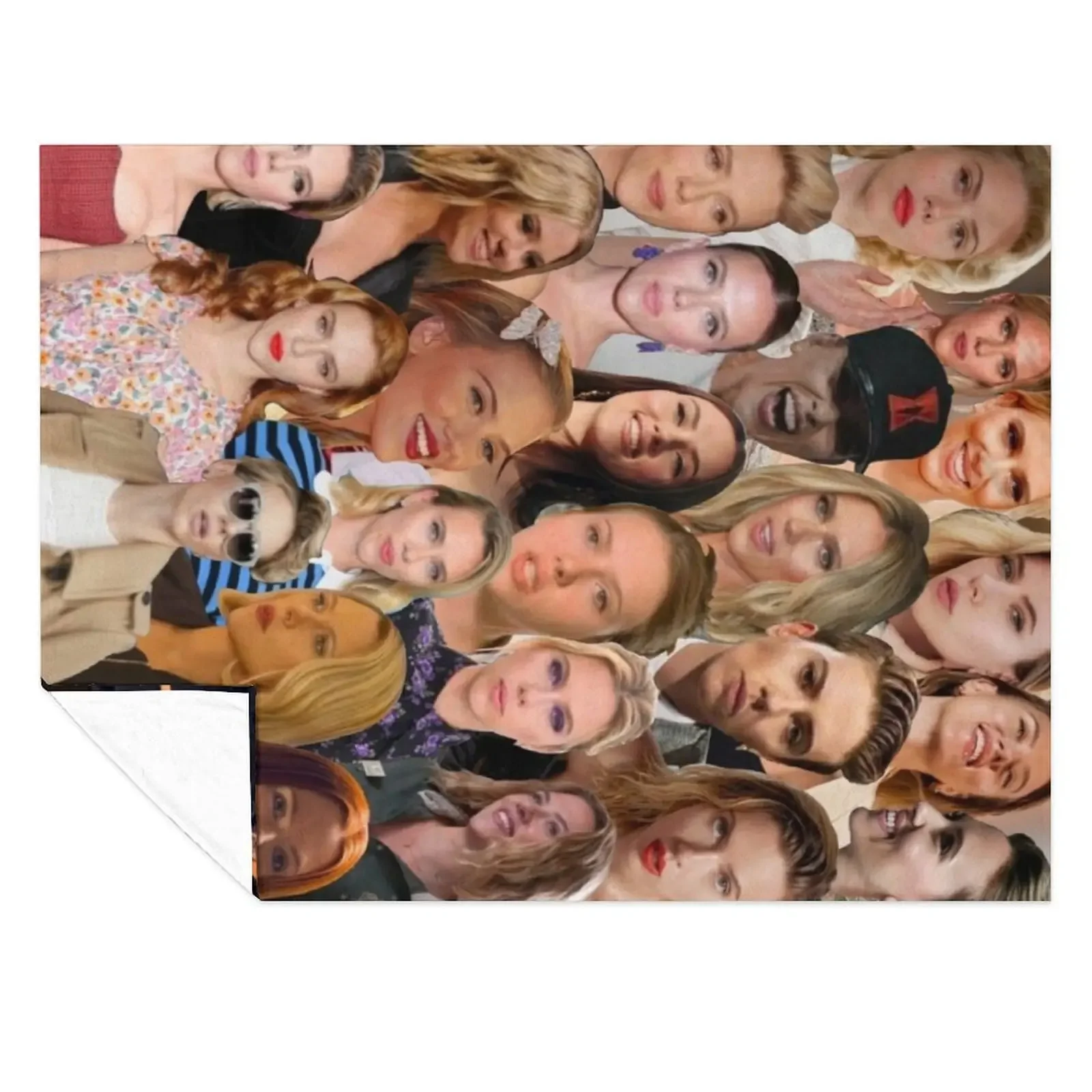 

Scarlett Johansson Photo Collage Throw Blanket Camping Stuffeds Furrys Comforter Blankets