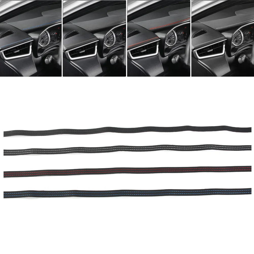 Car Moulding Trim PU Leather Braid Decorative Line Strip For Door Dashboard Car Interior DIY Strips For Benz Audi BMW Honda etc