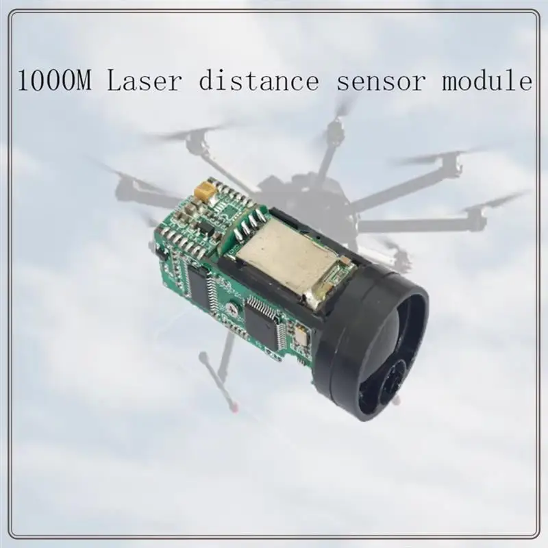 وحدة استشعار موثوقة بالليزر 1000 متر TTL قياس السرعة عالي الدقة لملحقات الطائرة بدون طيار الخارجية ، مستشعر تتراوح الليزر