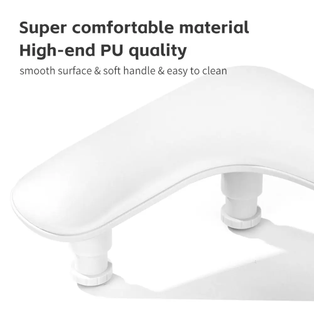 ネイルマニキュアツール マニキュアアームレスト シリコンU字型ハンドスタンドレスト 高さ調節可能 PUレザーネイルアートハンドレスト 家庭用