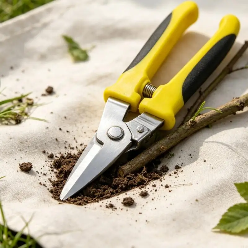 Manual Sheet Metal Shear Tool with Steel Cutter, Spring Return Handle and Rubber Grip for Repair and Trim Work M4YD