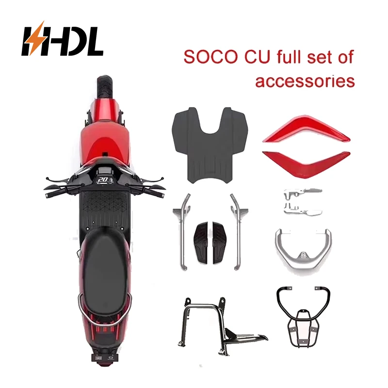 For SUPER SOCO CU original factory complete set of peripheral accessories,  Bumper, Foot rest/pad, Middle support ,Rear frame
