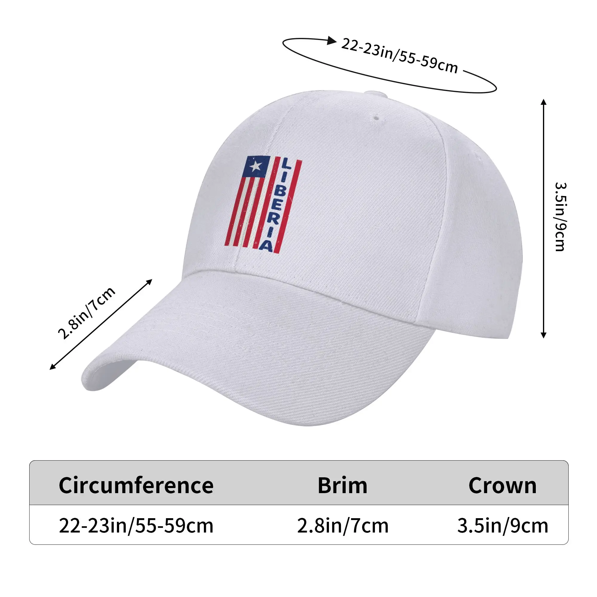 Liberia Liberian Pride Flag Vintage Liberia Independence Casual Baseball Cap Tennis Skate Hip Hop Hats Summer Men Baseball Caps - view 5