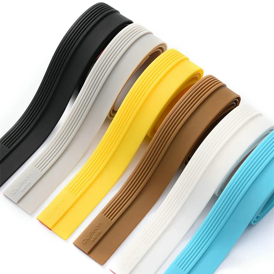 1M Length Window Door Bottom Self Adhesive Silicone Rubber Sealing Strip Weather Stripping Door Sealing Bar Window Sealing Tape