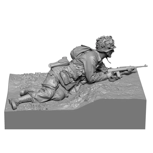1/35 Army  Resin Soldier Model Kit (excluding platform) Colorless and Self Assembled    A-2255