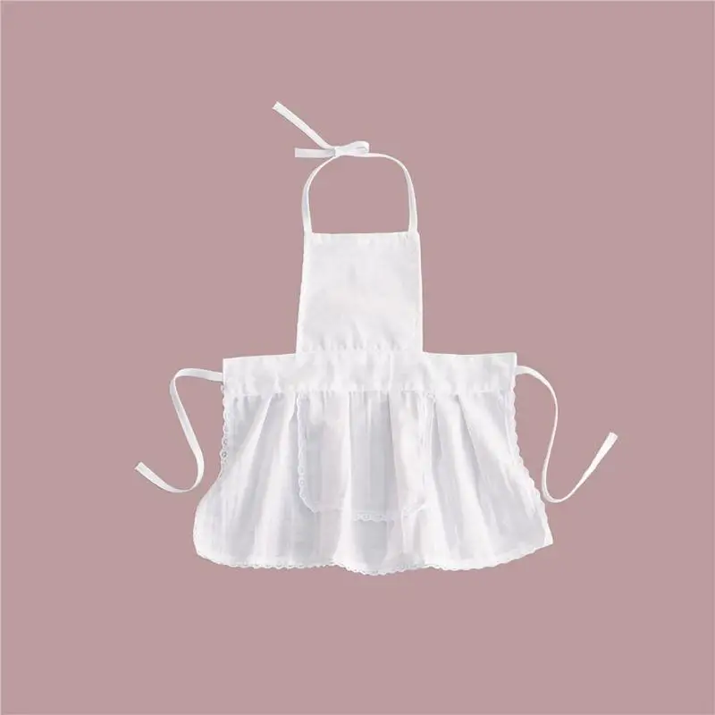 76hf 2 pcs Baby Chef Apron Dan Hat Bayi Anak Putih Kostum Kostum Fotografi Prop Bayi Baru lahir Apron