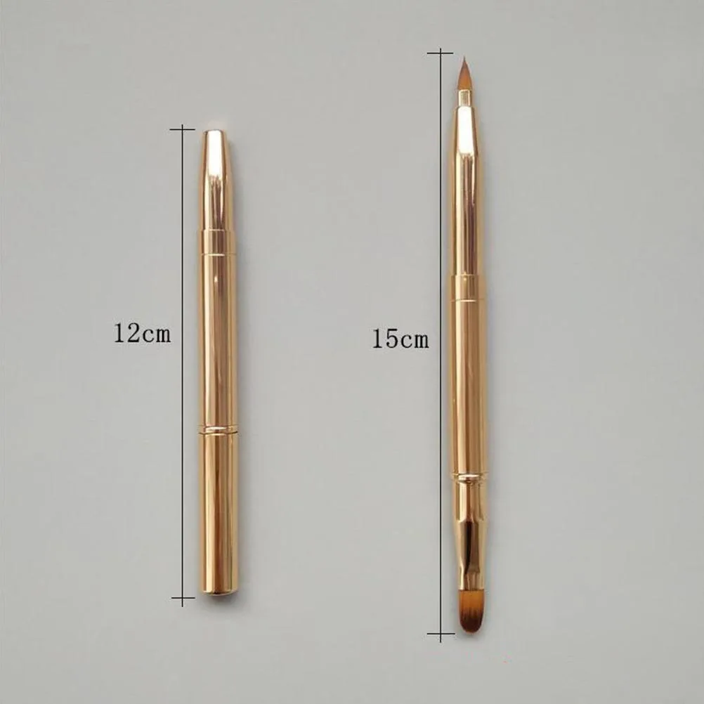 3pcs Lip Brush Double Ended Intrekbare Make-Up Tool Voor Lipgloss Foundation Concealer Oogschaduw Draagbare Flexibele Applicator