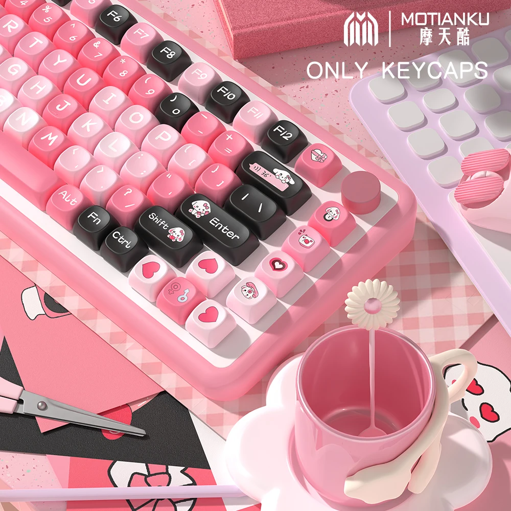 Imagem -04 - Teclas Originais do Tema para Teclado Mecânico Anime Pbt Keycap Perfil Mca Bonito Personalizado Layout Iso 7u Barra de Espaço