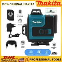 Makita-láser de luz verde de nivel cruzado Vertical Horizontal, 16 líneas, 360, herramienta portátil montada en la pared de alta precisión