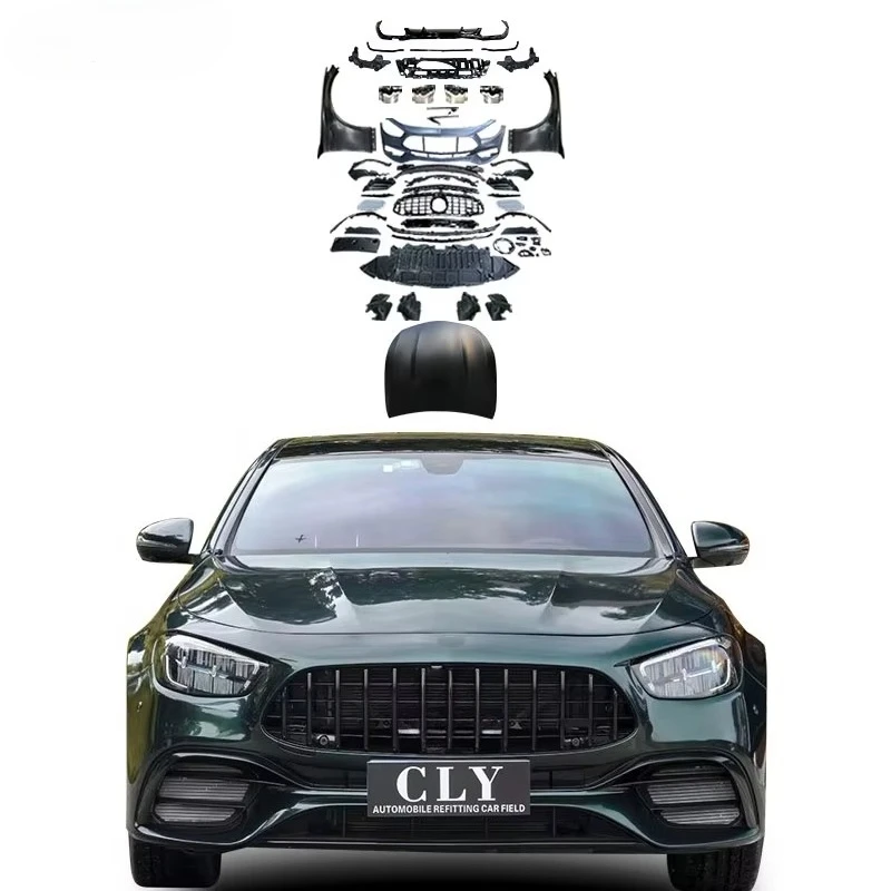 

for E Class W213 Upgrade E63 Wide Body Kit 2021 Year E Class W213 LCI Change to E63 Wide Front Bumper Fender Cover