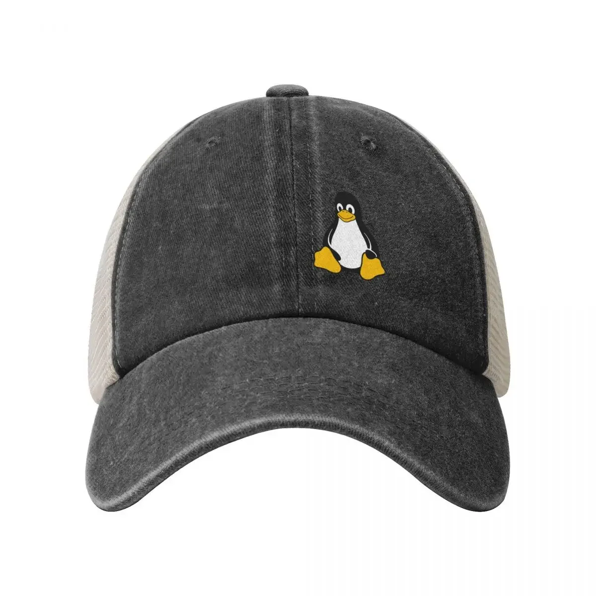 Linux Tux Cowboy Mesh Baseball Cap benutzer definierte Hut Trucker Cap Männer Hüte Frauen