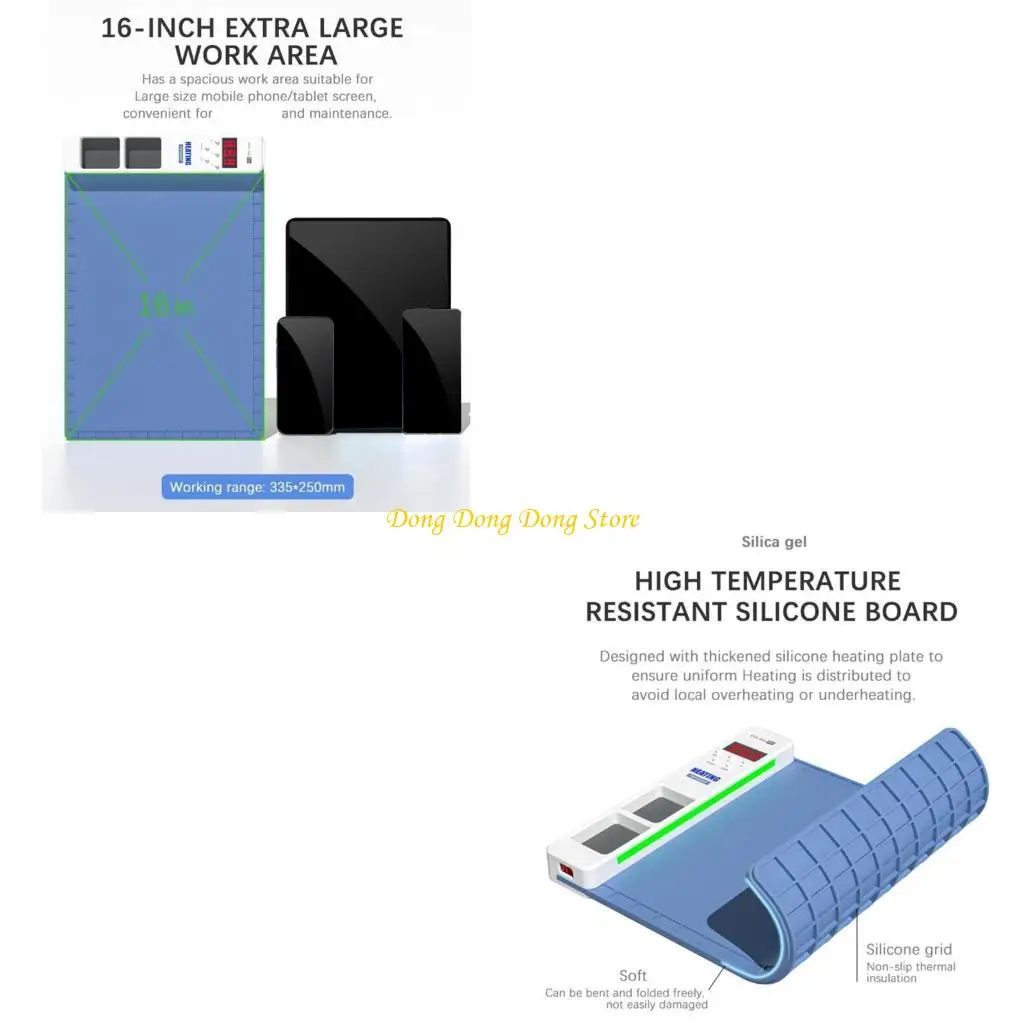 

4xba ЖК -экрановый сепаратор 120 ℃ Быстрая нагревательная силиконовая прокладка для ремонта телефона