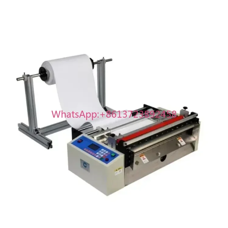 Fully automatic electric fabric label A4 paper roll slitting machine plastic PVC film foil adhesive paper machine Hot sales
